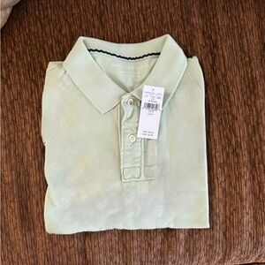 American Eagle Outfitters Light Green Polo Shirt